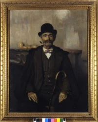 Giuseppe Giani, der Vermittler (Porträt von Giuseppe Giani dem Vermittler). Gemälde von Giovanni Pellizza da Volpedo (1868-1907)