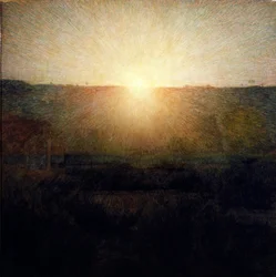 Die aufgehende Sonne. Gemälde von Giuseppe Pellizza da Volpedo (1868-1907) 1904 Rom, Galleria d