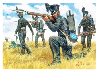 Erstes Kaiserreich: Infanterieregiment der Schwarzen Schar aus Braunschweig, das Braunschweigische Leibbataillon (Illustration)