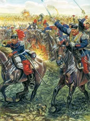 Deutsch-Französischer Krieg 1870: Der Angriff der französischen Schlachtschiffe in der Schlacht bei Froeschwiller Woerth am 6.08.1870