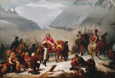 Papst Pius VII. überschreitet die Alpen