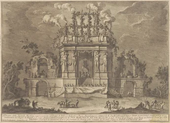 Die Seconda Macchina für die Chinea von 1771: Ein Vergnügungspalast, Bacchus gewidmet, 1771