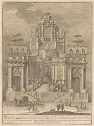 Die Prima Macchina für die Chinea von 1778: Ein Landhaus-Belvedere mit Herkules und Antäus