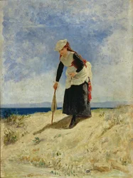 Frau am Strand
