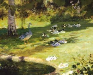 Frühstück im Garten, Detail