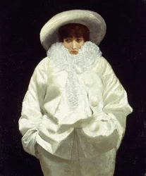 Sarah Bernhardt als Pierrot