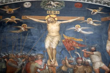 Das Baptisterium von Padua. Deckenfresken 14. Jahrhundert von Giusto de Menabuoi. Padua. Italien.