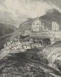 Äußere Apsis der Kirche Saint-Nectaire, 1831