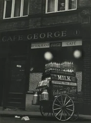 Londoner Straßenszene 1950er Jahre