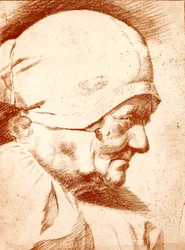 Kopf einer alten Frau