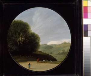 Landschaft mit pastoralen Figuren