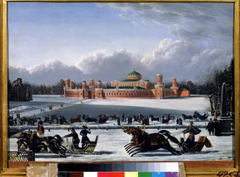 Schlittenrennen im Petrowski-Park in Moskau
