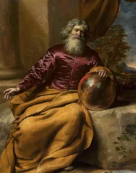 Alter Mann mit einer Kugel (Archimedes?)