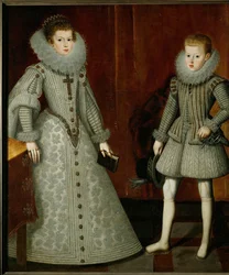 Der Infante Philipp, später König Philipp IV. von Spanien, und seine Schwester Anna, Anne d