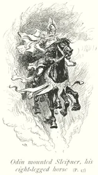 Odin ritt Sleipner, sein achtbeiniges Pferd