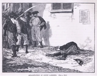 Die Ermordung des Grafen Lamberg im Jahr 1849 n. Chr.