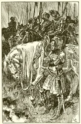 Engländer warten auf den Morgen der Schlacht von Azincourt