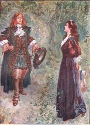 "Bin ich jetzt nach deinem Geschmack, Cousin?", aus Lorna Doone, veröffentlicht von W & R Chambers Ltd, 1921