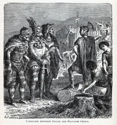 Interview zwischen Julian und fränkischen Häuptlingen, 1882