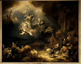 Die Verkündigung an die Hirten (flämische Schule), 1639, 1,6 x 1,96 m, Paris, Musée du Louvre.
