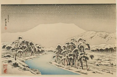 Berg Ibuki im Schnee, Taisho-Ära, Januar 1920