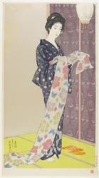 Frau im Sommerkimono, August 1920