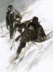 Dr. Isaac Stringer und C. F. Johnson durchquerten den Yukon