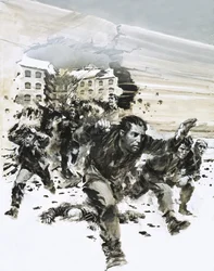 Kriegsgefangene fliehen aus dem Gefängnis von Amiens