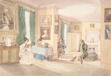 Ein Innenraum in Hatton, Warwickshire, 1820-30