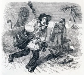 Der Löwe und der Jäger - Fabeln von La Fontaine