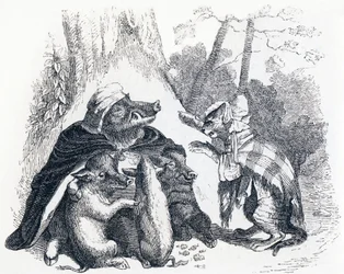 Der Adler, das Wildschwein und die Katze - Fabeln von La Fontaine