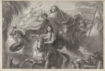 Allegorisches Reiterporträt von Ludwig XIV., König von Frankreich