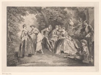 Parklandschaft mit elegantem Gesellschaft