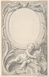 Entwurf für Rahmen um das Porträt von Francis Russell, zweiter Earl of Bedford