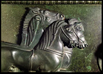 Kopf eines Pferdes von einer Quadriga (Detail des Frieses um den Hals des Vix-Kraters)