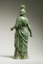 Rückansicht einer Statue der Isis Fortuna, hellenistisch, 1. Jahrhundert v. Chr.-1. Jahrhundert n. Chr.