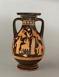 Rotfigurige Pelike, ca. 350 v. Chr.