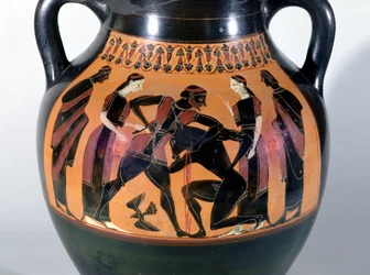 Theseus kämpft gegen den Minotaurus (Detail)