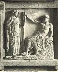 Zeus und Hera, Metope aus Tempel E in Selinunte, Sizilien