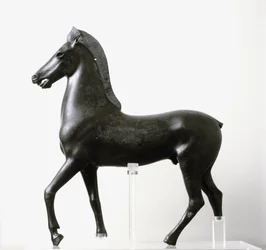 Bronzestatuette eines Pferdes, spätes 2. bis 1. Jahrhundert v. Chr.