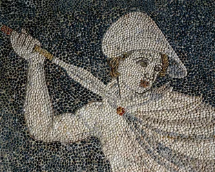 Alexander der Große und Hephaistion bei der Löwenjagd, Detail, um 320 v. Chr.