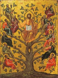 Christus der Wahre Weinstock Ikone