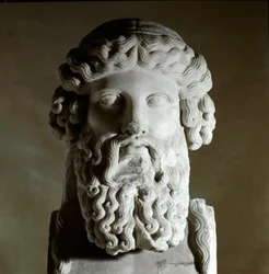 Büste des griechischen Philosophen Platon (428-348 v. Chr.), Marmorskulptur, Rom, Kapitolinische Museen
