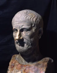 Darstellung des griechischen Philosophen Theophrast (372-287 v. Chr.)