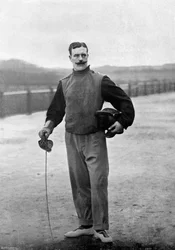 Hauptmann Walter Edgeworth-Johnstone vom Royal Irish Regiment, Aldershot, Hampshire