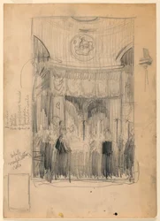 Beerdigung von Kardinal James Gibbons in der römisch-katholischen Kathedrale, Baltimore, MD