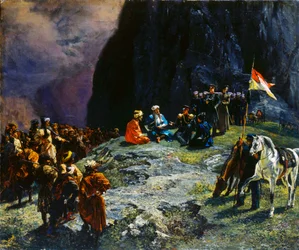 Das Treffen von General Klücke von Klügenau und Imam Schamil im Jahr 1837, 1849