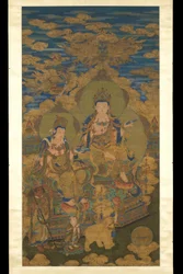Zwei Versionen des Bodhisattva Guanyin, ca. 1750