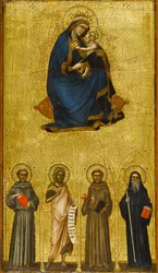 Madonna und Kind mit Heiligen, ca. 1360