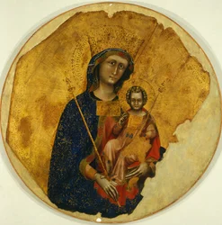 Madonna mit Kind, von Ridolfo Guariento oder Guariento di Arpo (aktiv von 1338 bis 1370)
